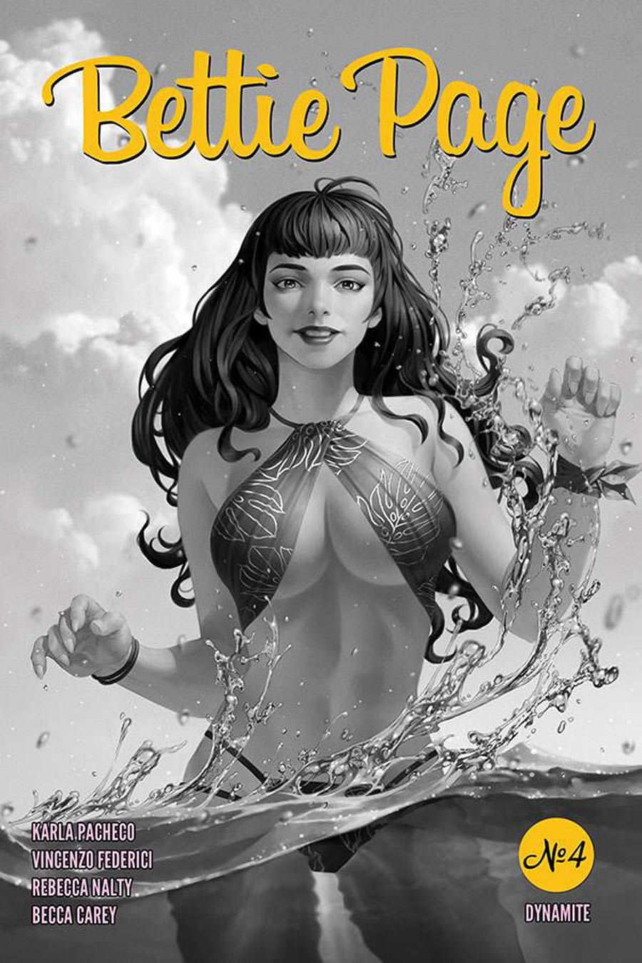 Bettie Page Vol 3 #4 Cover N Incentive Junggeun Yoon Black & White Cover