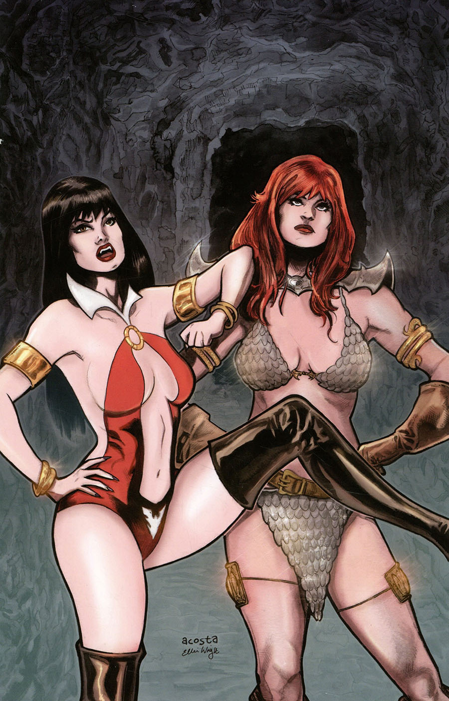 Vampirella Red Sonja #12 Cover S Limited Edition Dave Acosta Virgin Cover