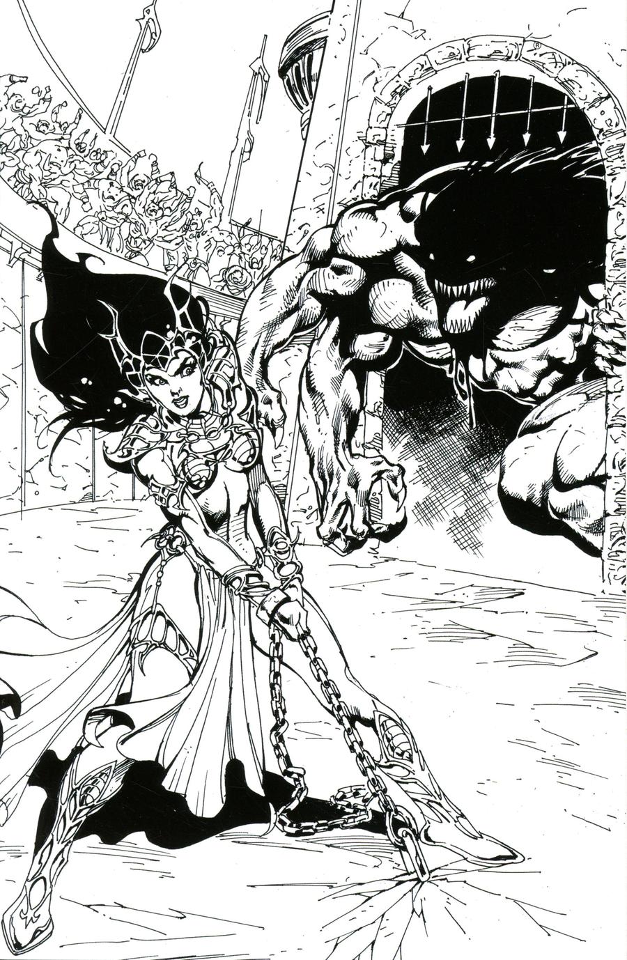 Dejah Thoris Vol 3 #7 Cover I Incentive Roberto Castro Black & White Virgin Cover