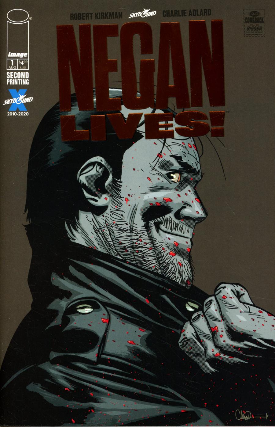 Negan Lives #1 Cover E 2nd Ptg Bronze Foil Cover