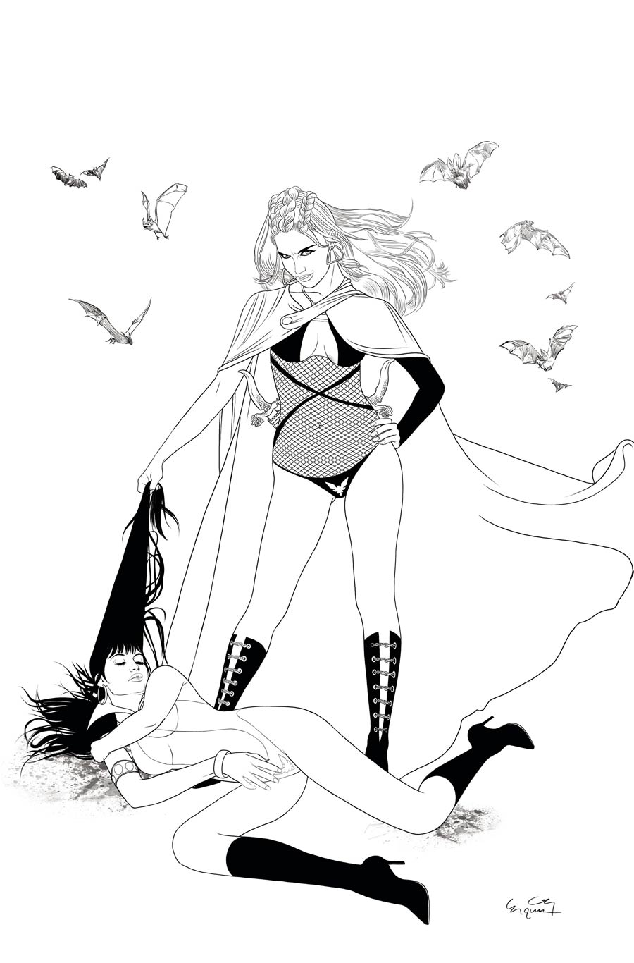 Vampirella Vol 8 #12 Cover R Incentive Guillem March Black & White Virgin Cover