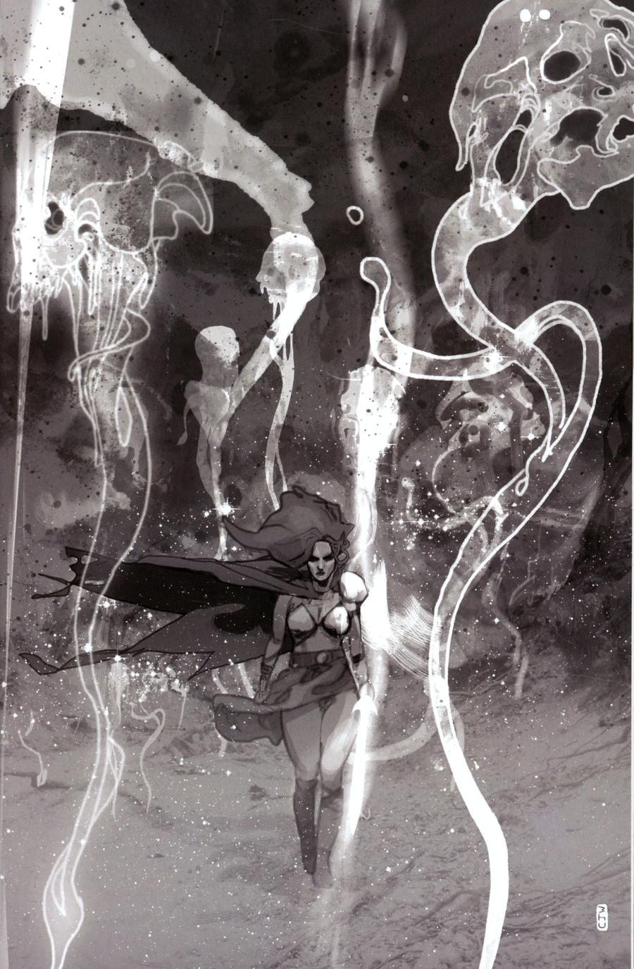 Killing Red Sonja #3 Cover I Incentive Christian Ward Black & White Virgin Cover