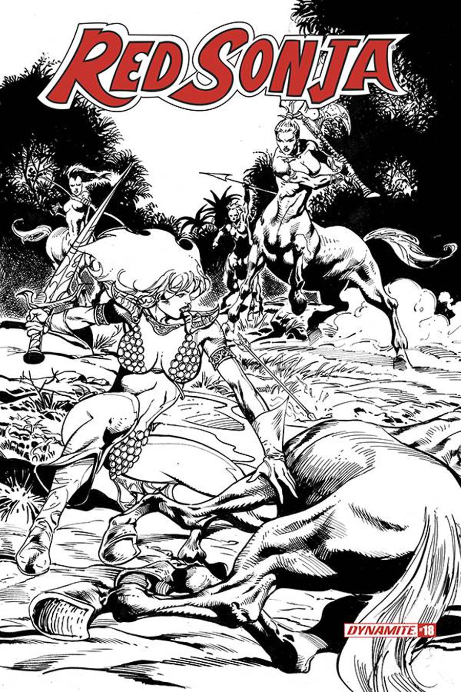 Red Sonja Vol 8 #18 Cover I Incentive Roberto Castro Black & White Cover