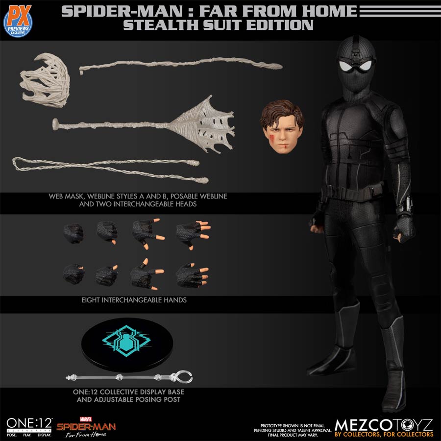 One-12 Collective Spider-Man Far From Home Spider-Man Stealth Suit Previews Exclusive Action Figure