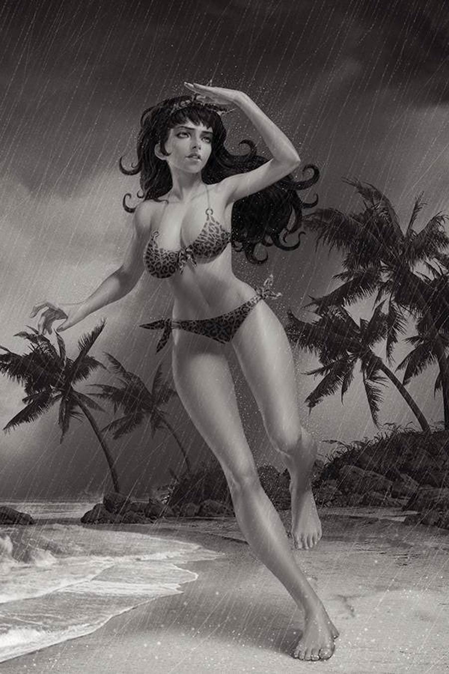 Bettie Page Vol 3 #2 Cover J Incentive Junggeun Yoon Black & White Virgin Cover