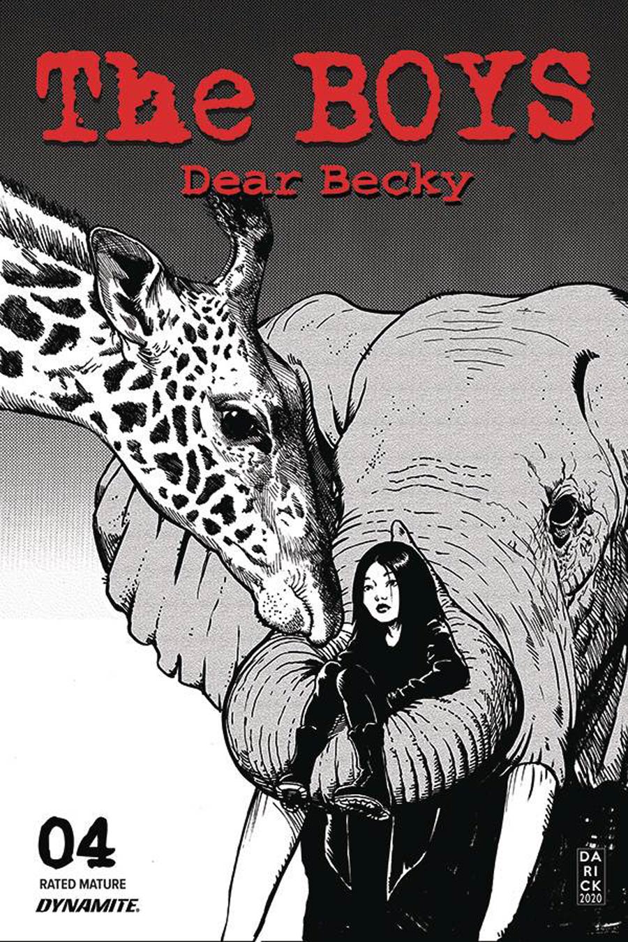 Boys Dear Becky #4 Cover B Variant Darick Robertson Line Art Premium Cover