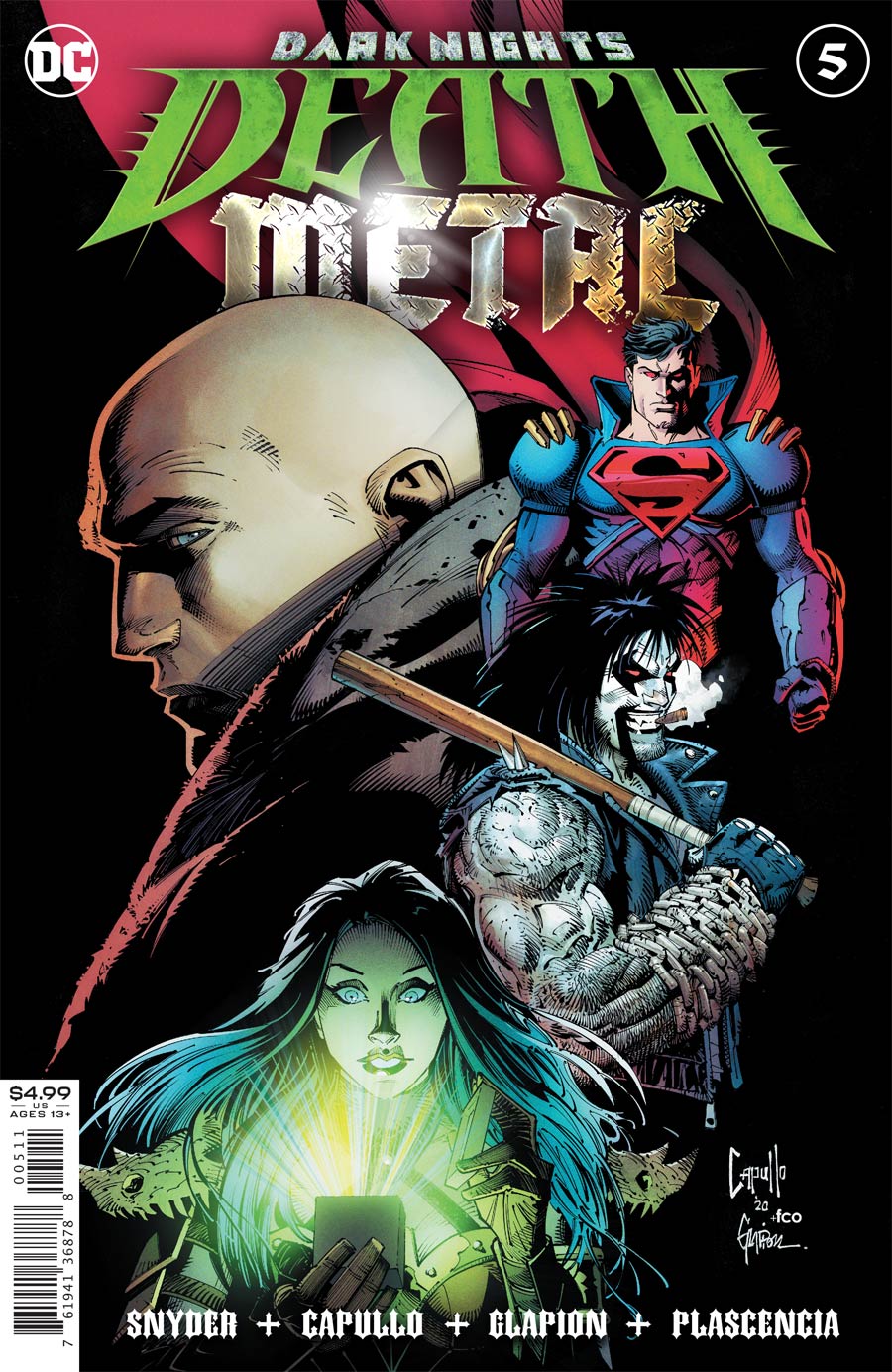 Dark Nights Death Metal #5 Cover A Regular Greg Capullo & Jonathan Glapion Foil Embossed Cover Cover