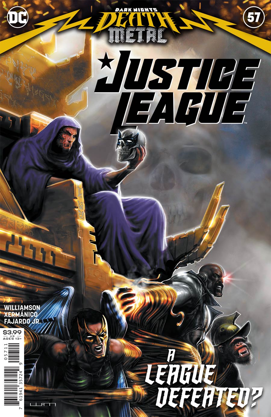 Justice League Vol 4 #57 Cover A Regular Liam Sharp Cover (Dark Nights Death Metal Tie-In)