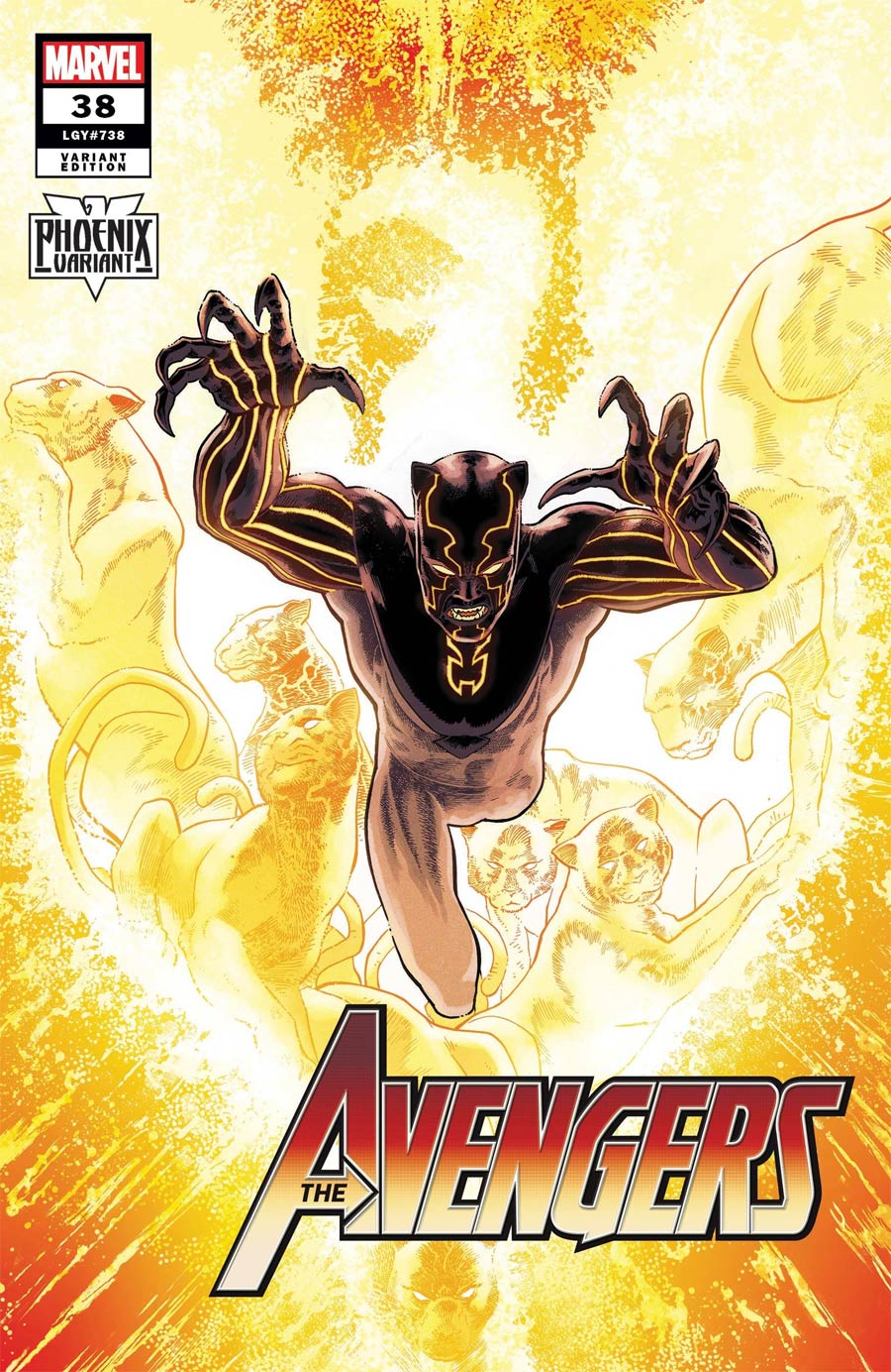 Avengers Vol 7 #38 Cover C Variant Aaron Kuder Black Panther Phoenix Cover