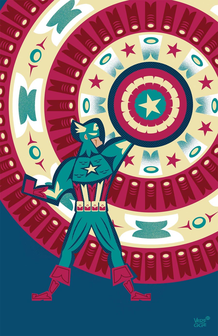 Captain America Vol 9 #25 Cover B Variant Jeffrey Veregge Native American Heritage Tribute Captain America Cover