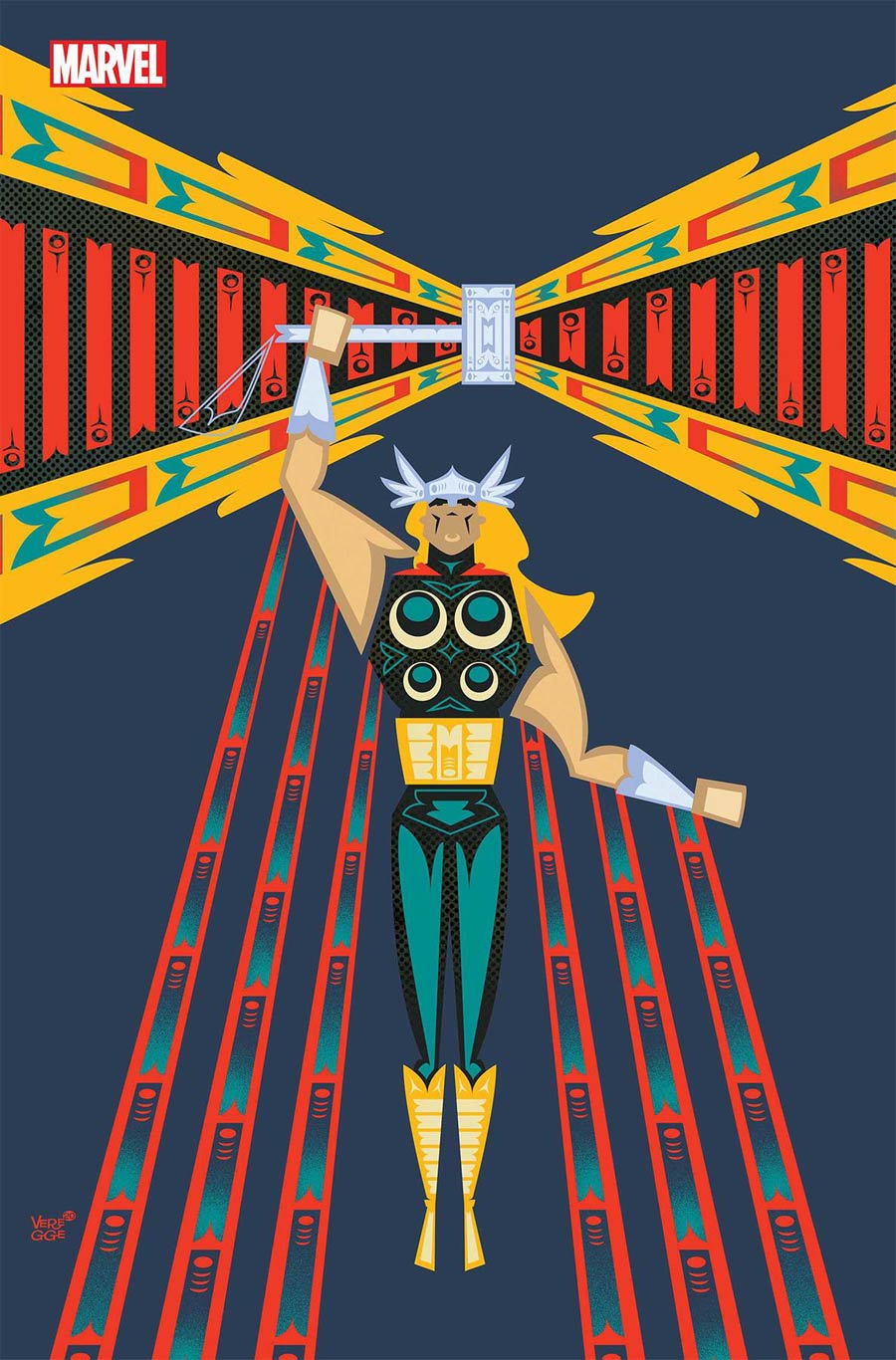 Thor Vol 6 #9 Cover B Variant Jeffrey Veregge Native American Heritage Tribute Thor Cover