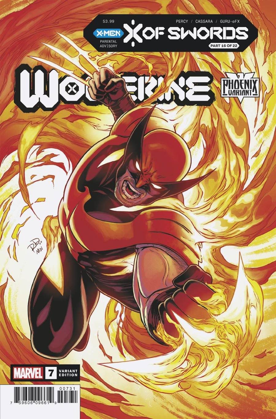 Wolverine Vol 7 #7 Cover B Variant Russell Dauterman Wolverine Phoenix Cover (X Of Swords Part 16)