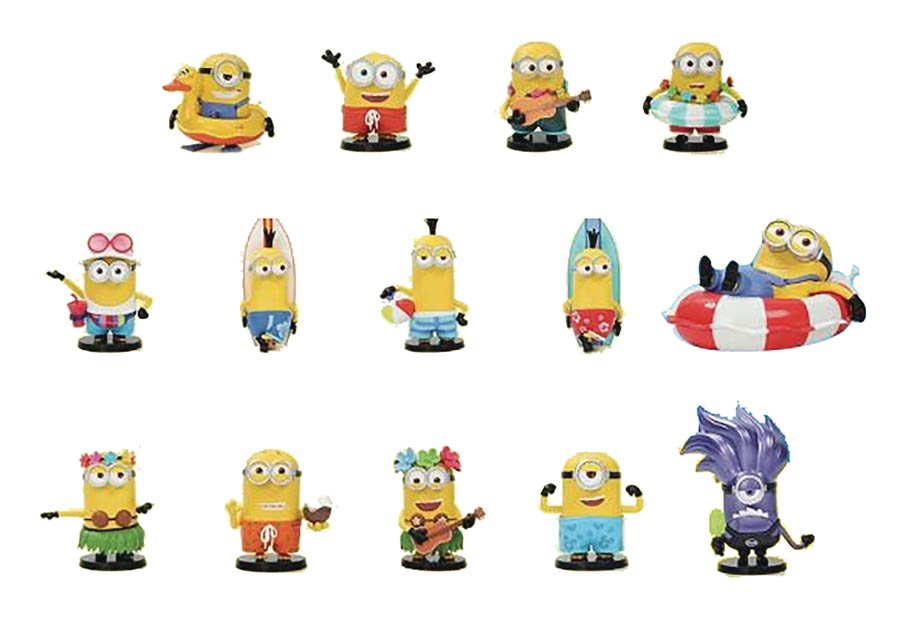 Pop Mart Minions On Holiday Figure Blind Mystery Box 12-Piece Display