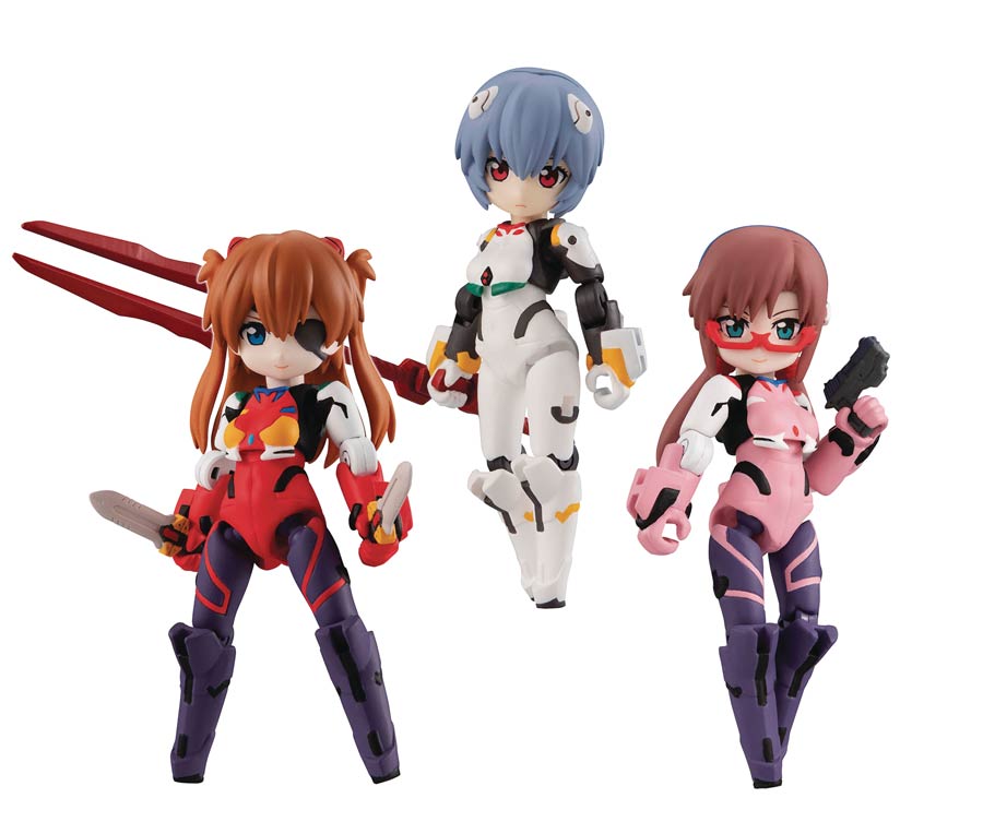 Desktop Army Evangelion Movie Figure 3-Piece Display