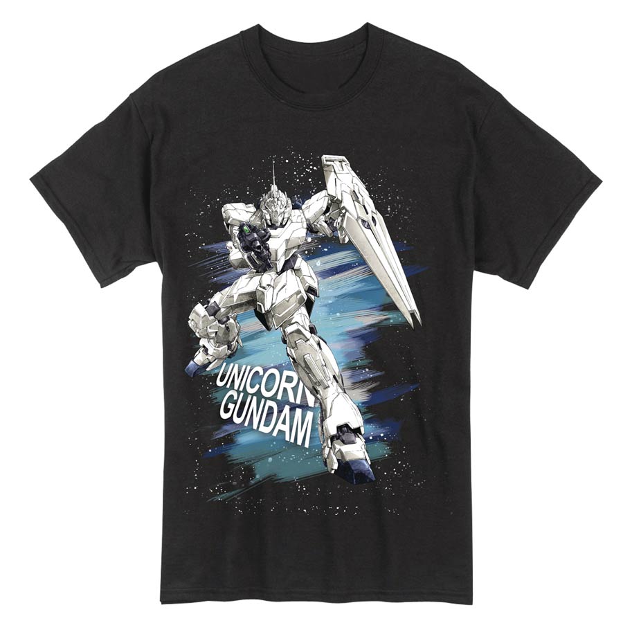 Unicorn Gundam Black T-Shirt Large