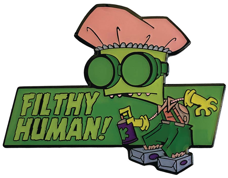 Invader Zim Filthy Human Pin