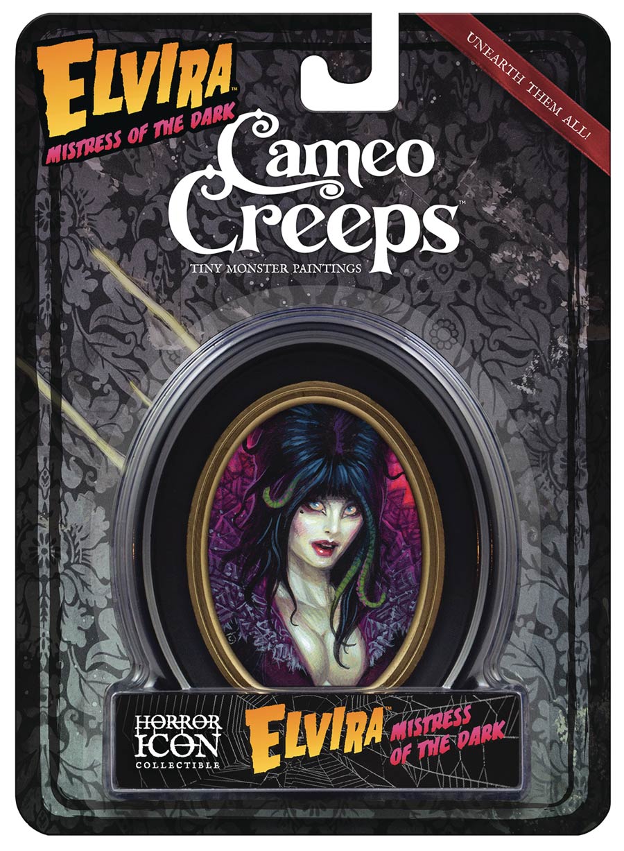 Cameo Creeps Mini Cameo Portrait - Elvira Mistress Of The Dark