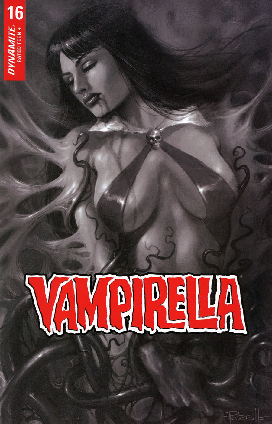Vampirella Vol 8 #16 Cover I Incentive Lucio Parrillo Black & White Cover