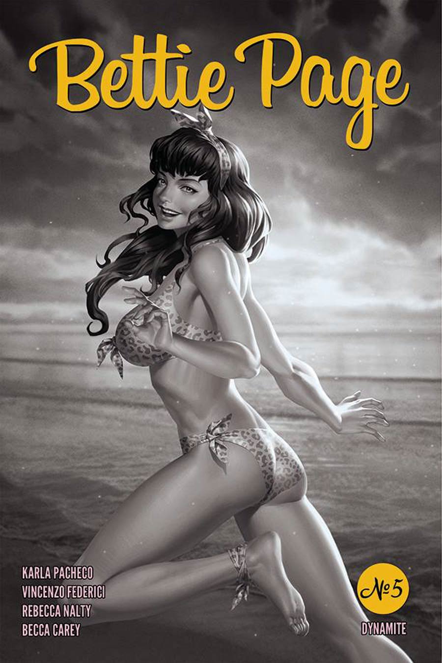 Bettie Page Vol 3 #5 Cover J Incentive Junggeun Yoon Black & White Cover