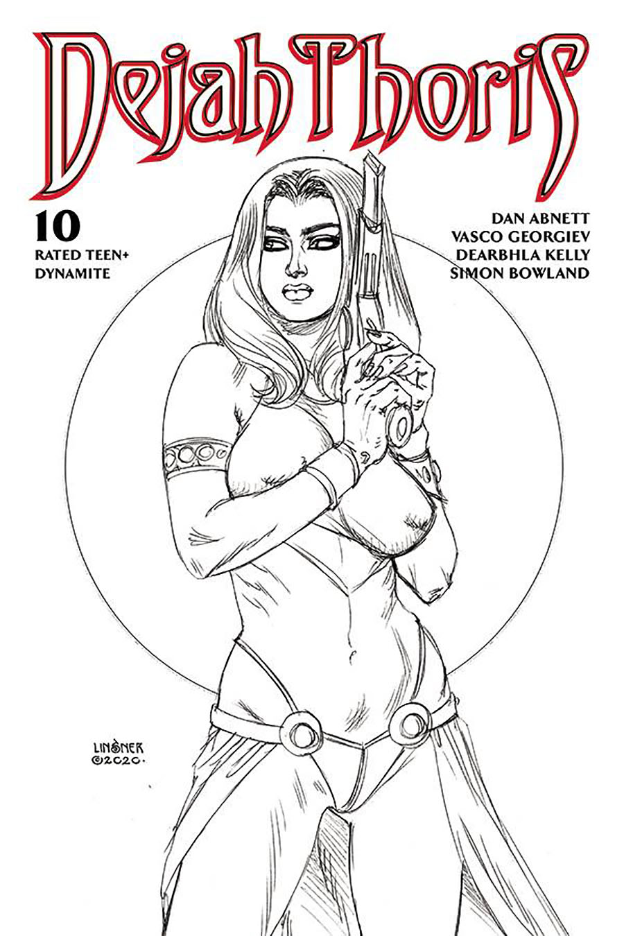 Dejah Thoris Vol 3 #10 Cover J Incentive Joseph Michael Linsner Black & White Cover