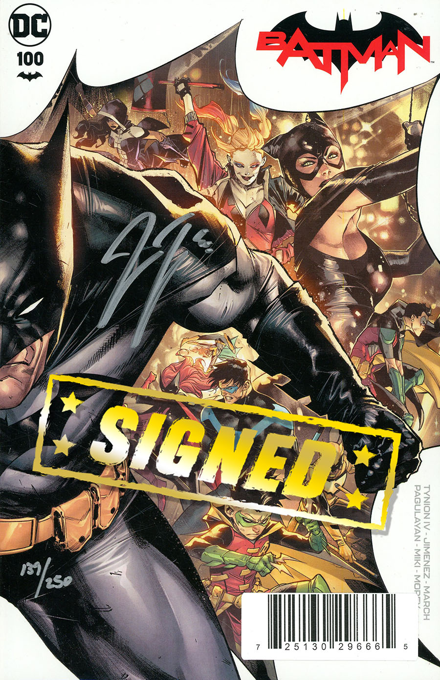 Batman Vol 3 #100 Cover E DF Signed By James Tynion IV (Joker War Tie-In)