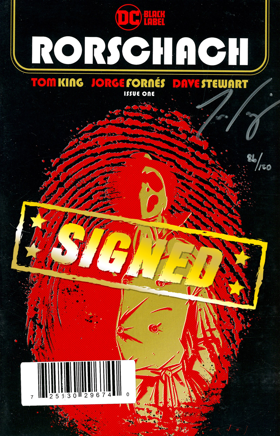 Rorschach #1 Cover D DF Signed By Tom King