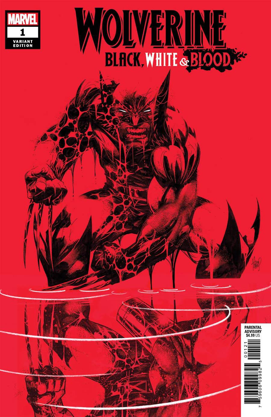 Wolverine Black White & Blood #1 Cover D Incentive Adam Kubert Variant Cover