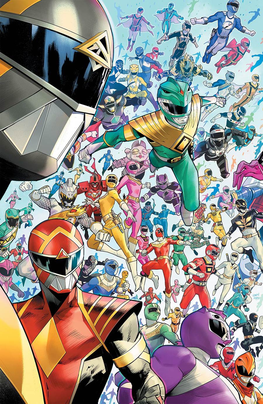 Mighty Morphin #1 Cover E Incentive Dan Mora Every Ranger Ever Variant Cover