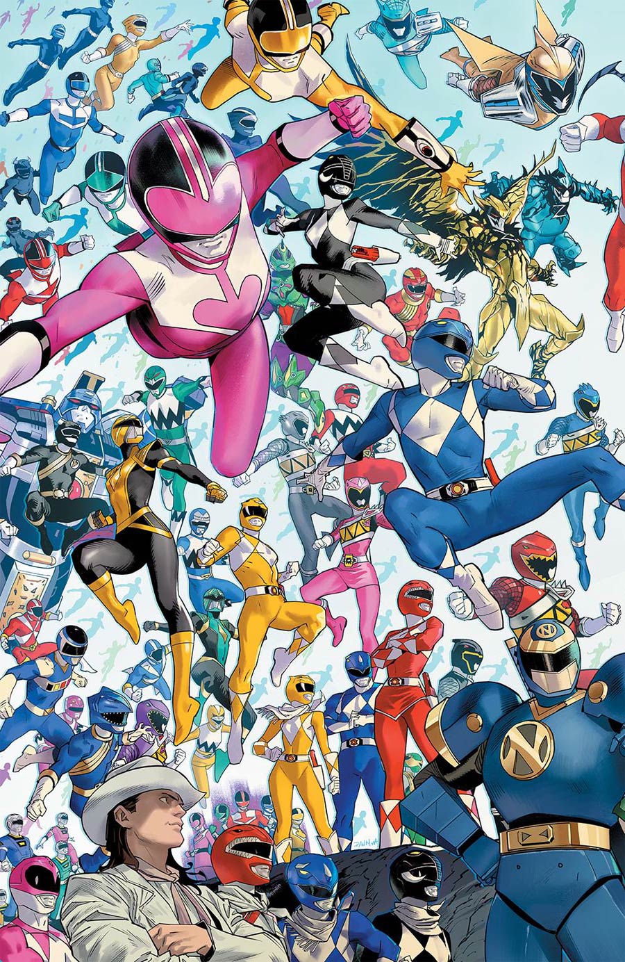 Power Rangers #1 Cover E Incentive Dan Mora Every Ranger Ever Variant Cover