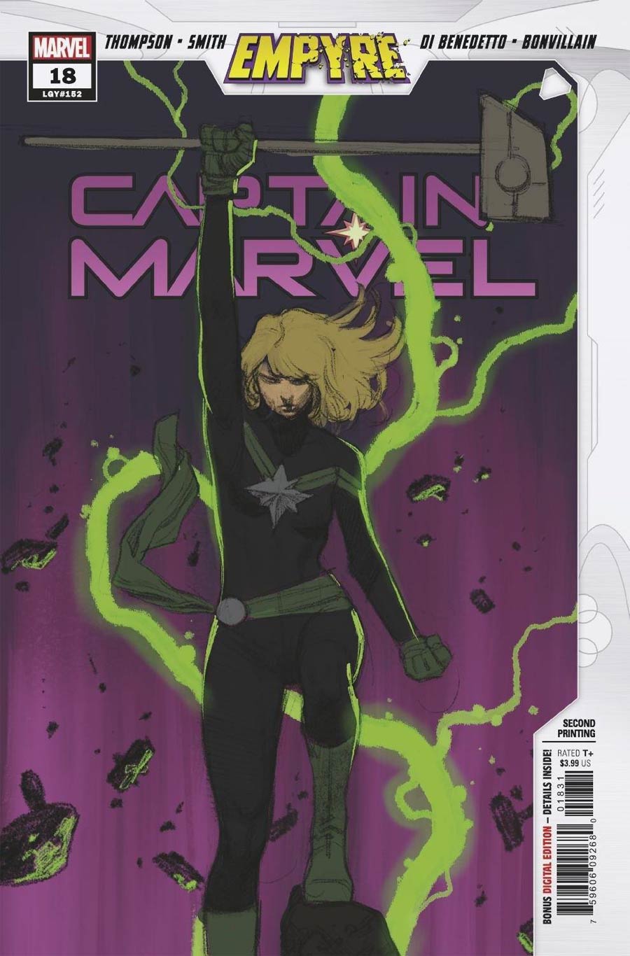 Captain Marvel Vol 9 #18 Cover D 2nd Ptg Incentive Jorge Molina Variant Cover (Empyre Tie-In)
