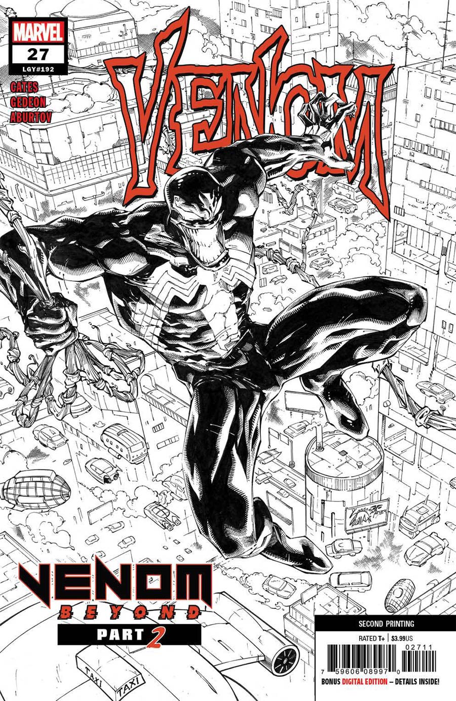 Venom Vol 4 #27 Cover G 2nd Ptg Incentive Ryan Stegman Sketch Cover