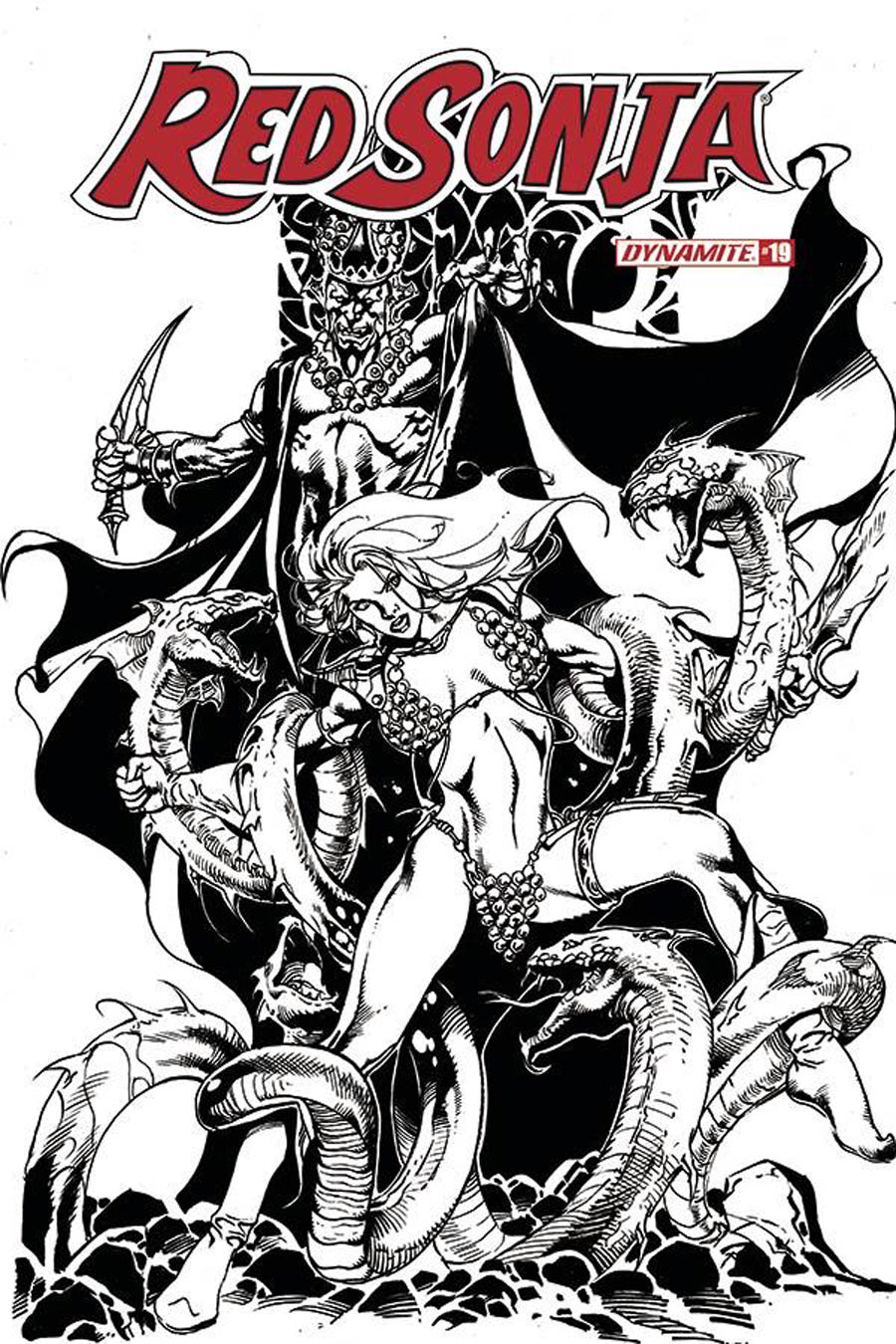 Red Sonja Vol 8 #19 Cover I Incentive Roberto Castro Black & White Cover