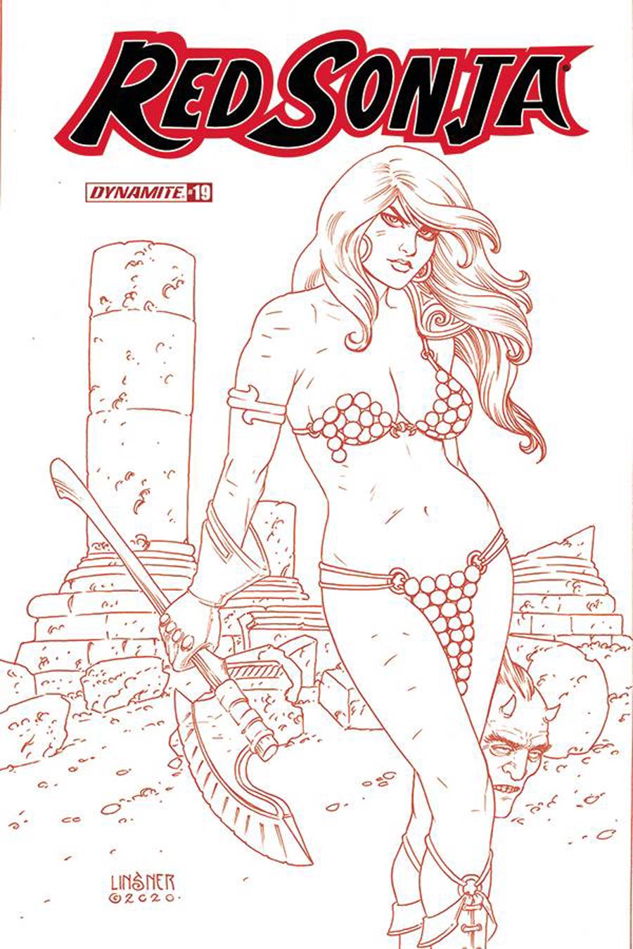 Red Sonja Vol 8 #19 Cover M Incentive Joseph Michael Linsner Tint Cover