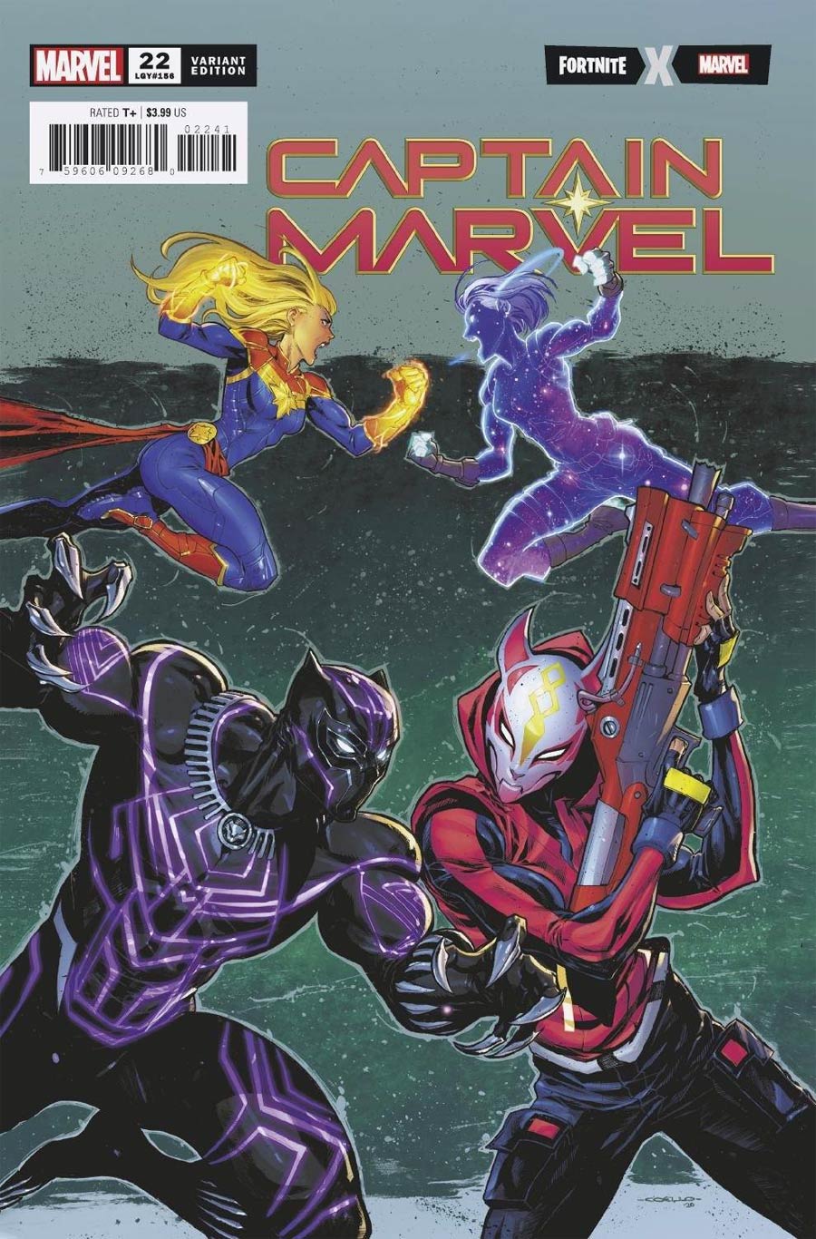 Captain Marvel Vol 9 #22 Cover D Variant Iban Coello Fortnite Cover