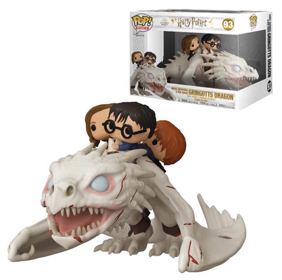 POP Ride Harry Potter Dragon With Harry Ron And Hermione Vinyl Figure
