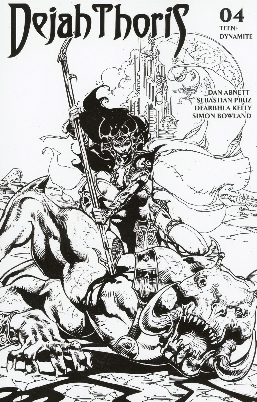 Dejah Thoris Vol 3 #8 Cover G Incentive Roberto Castro Black & White Cover