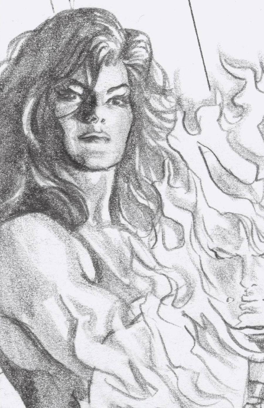 Immortal She-Hulk One Shot Cover E Incentive Alex Ross Timeless She-Hulk Virgin Sketch Cover (Empyre Tie-In)