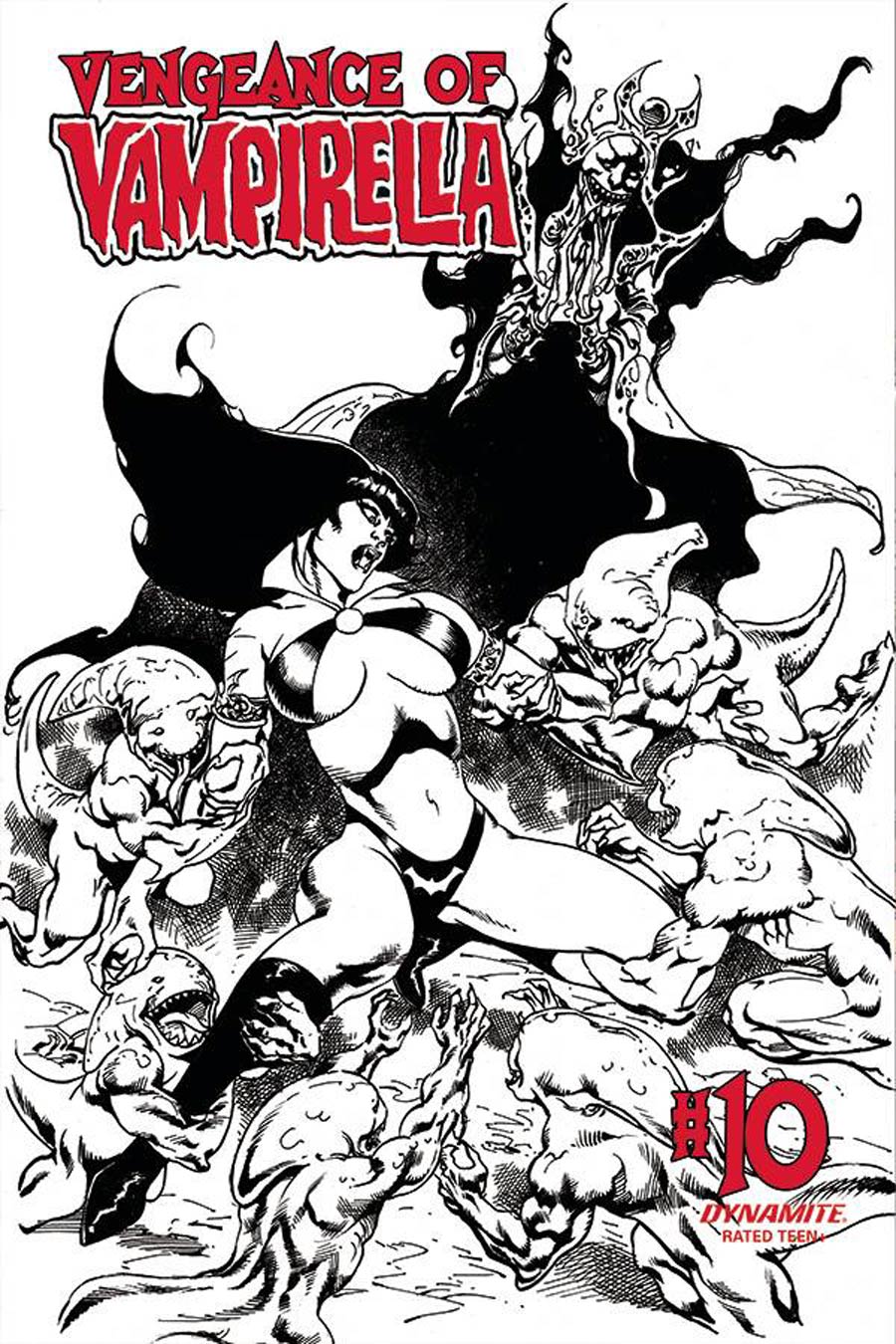 Vengeance Of Vampirella Vol 2 #10 Cover G Incentive Roberto Castro Black & White Cover