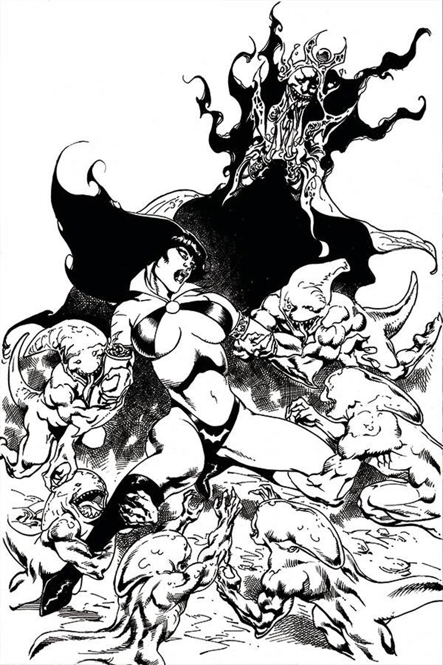 Vengeance Of Vampirella Vol 2 #10 Cover J Incentive Roberto Castro Black & White Virgin Cover