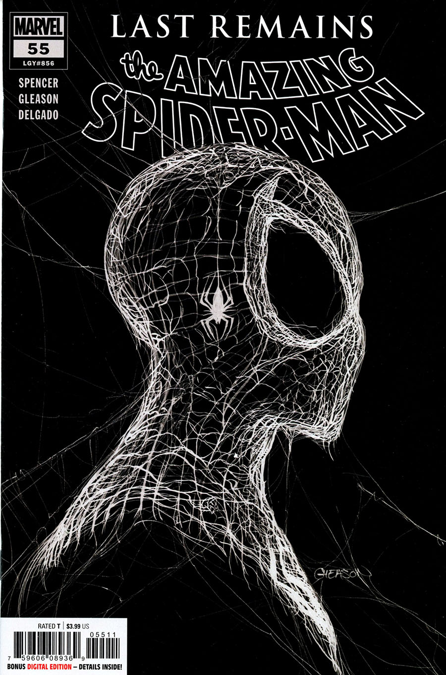 Amazing Spider-Man Vol 5 #55 Cover A Regular Patrick Gleason Webhead White On Black Cover