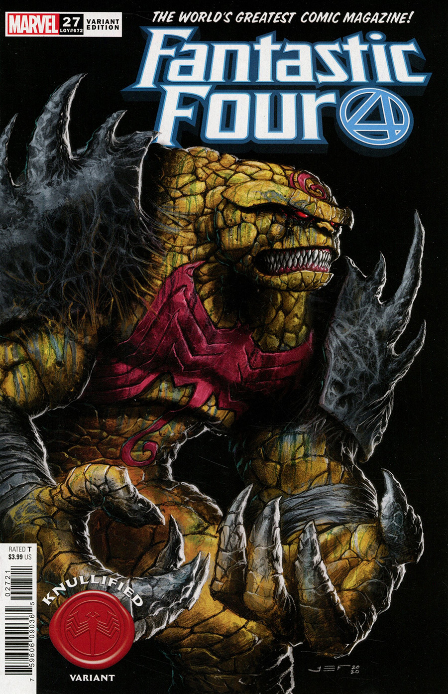 Fantastic Four Vol 6 #27 Cover B Variant Juan Ferreyra Knullified Cover