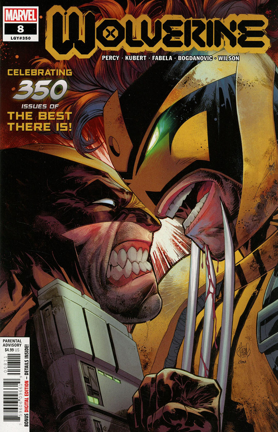 Wolverine Vol 7 #8 Cover A Regular Adam Kubert Cover (#350)(X Of Swords Tie-In)