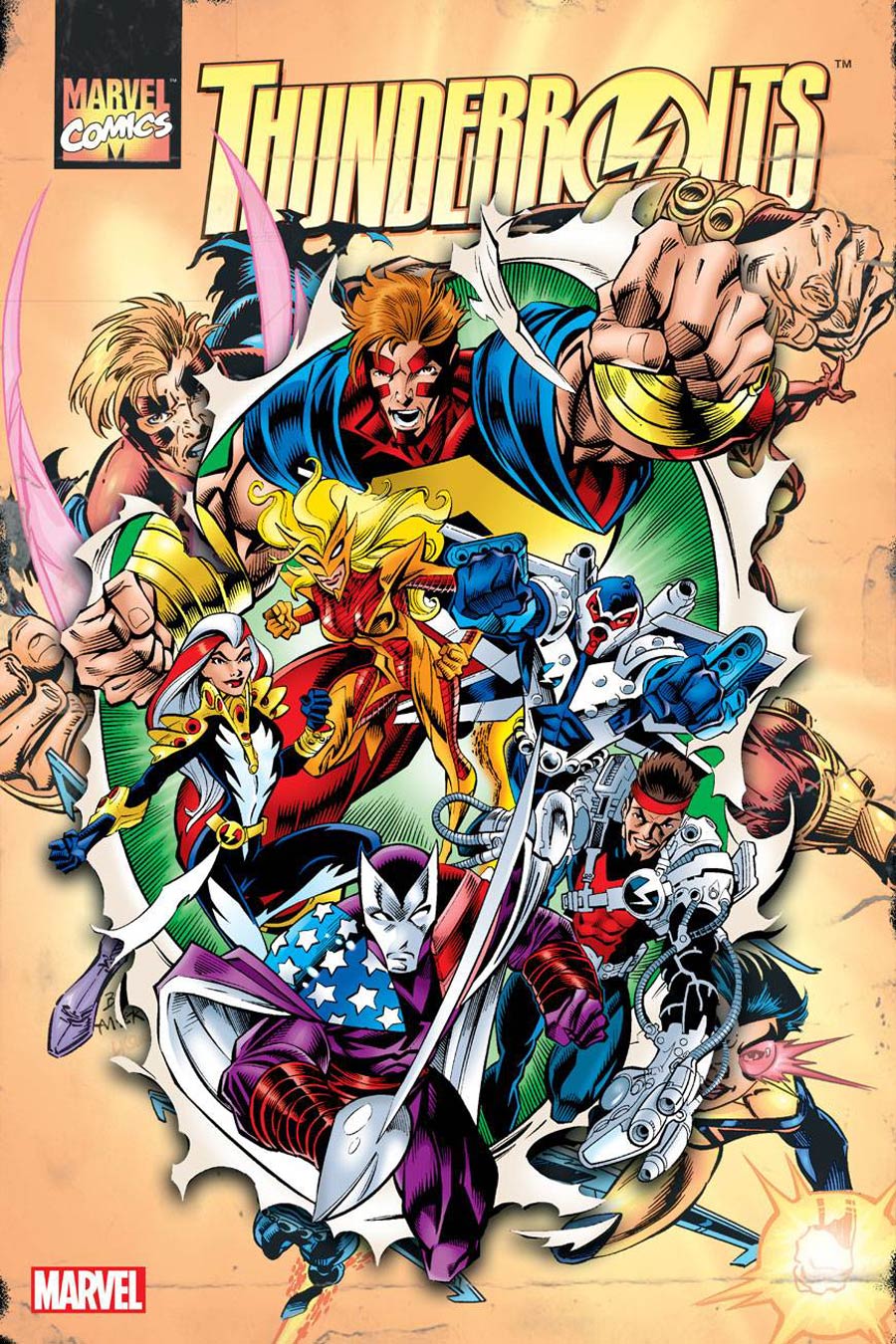 Thunderbolts Omnibus Vol 1 HC Direct Market Mark Bagley Annual Variant Cover