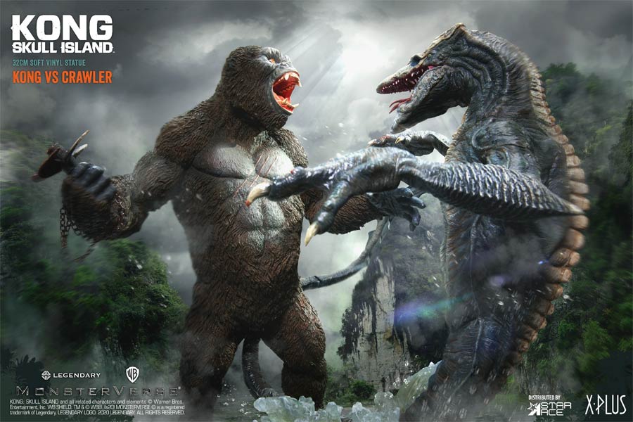 Kong Skull Island Kong vs Crawler Soft Vinyl Figure Set - Deluxe Version
