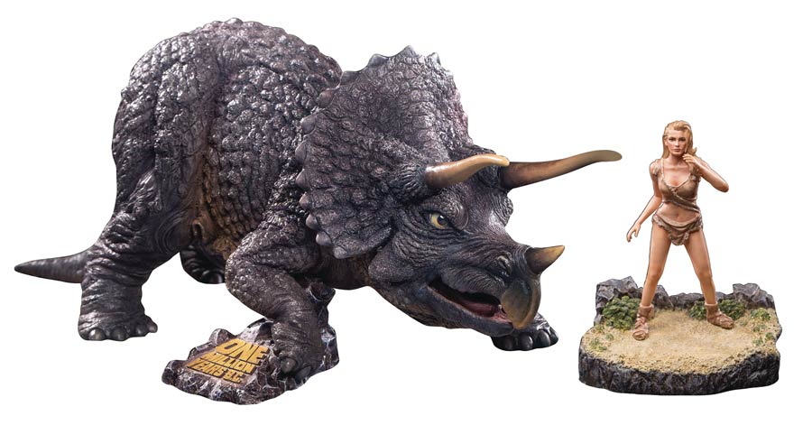 One Million Years BC Soft Vinyl Statue - Triceratops & Loana