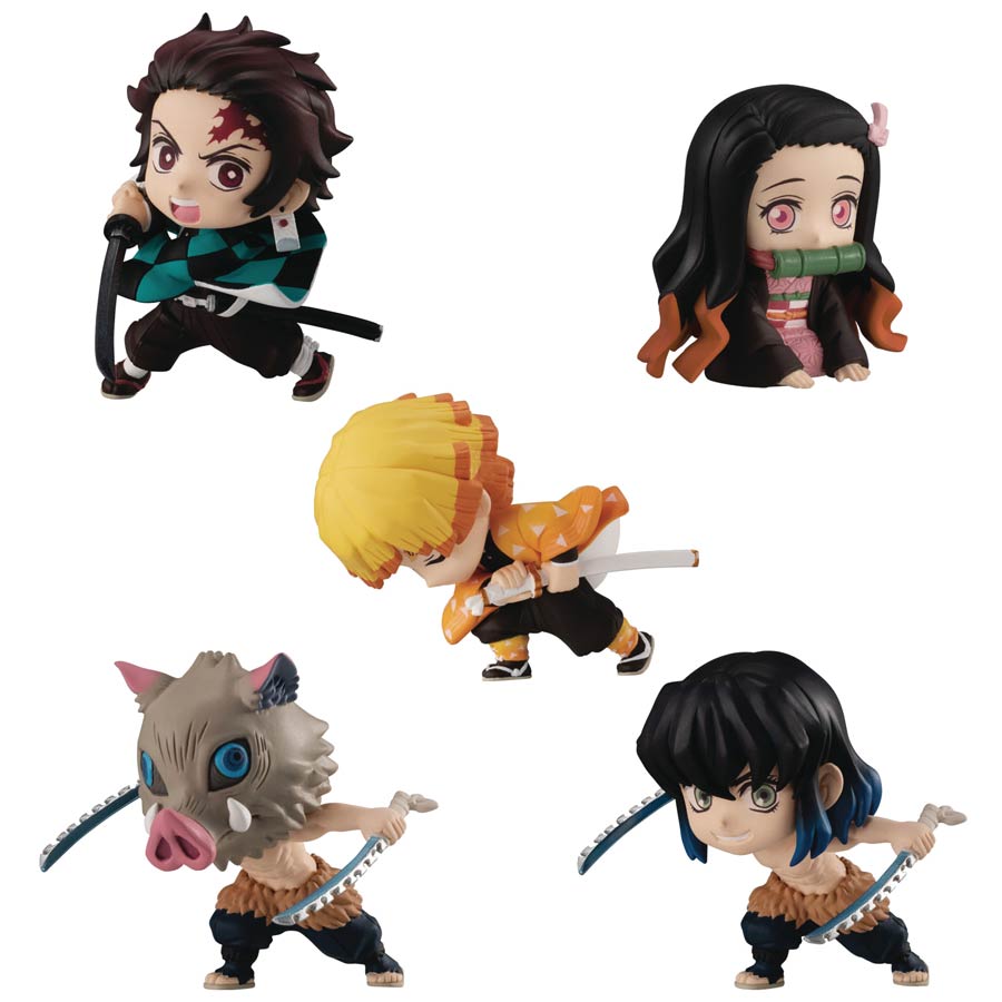 Demon Slayer Kimetsu No Yaiba Adverge Motion 5-Piece Mini Figure Set