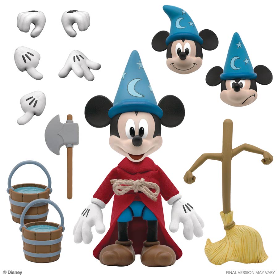 Disney Ultimates Wave 1 Sorcerers Apprentice Mickey Mouse Action Figure