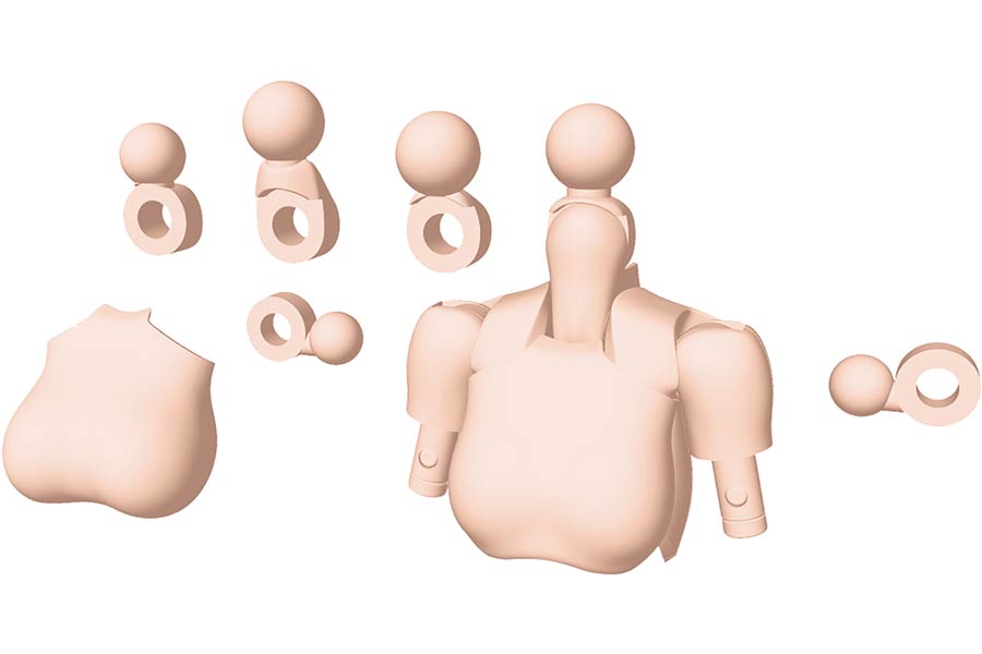 Megami Device MSG 01 Tops Set Accessory Kit - Skin Color B - RESOLICITED