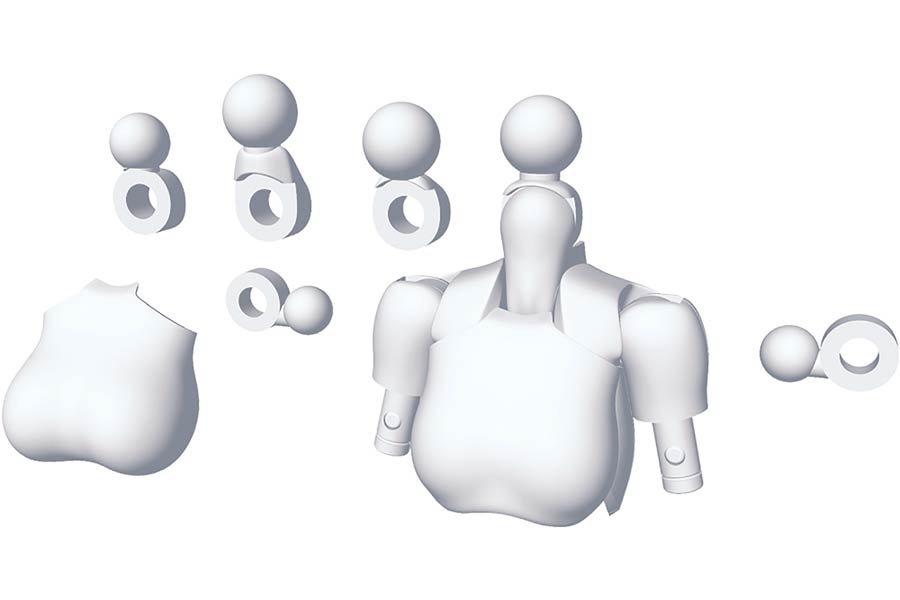 Megami Device MSG 01 Tops Set Accessory Kit - White