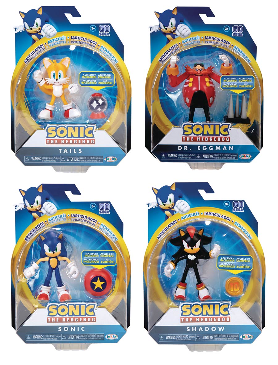 Sonic The Hedgehog Articulated 4-Inch Action Figure Wave 1 Assortment Case